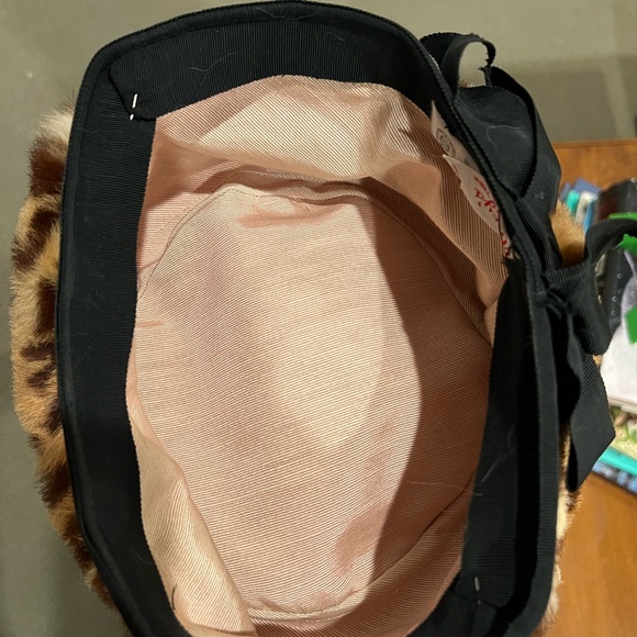 Vintage animal print fur hat - Picture 5 of 5